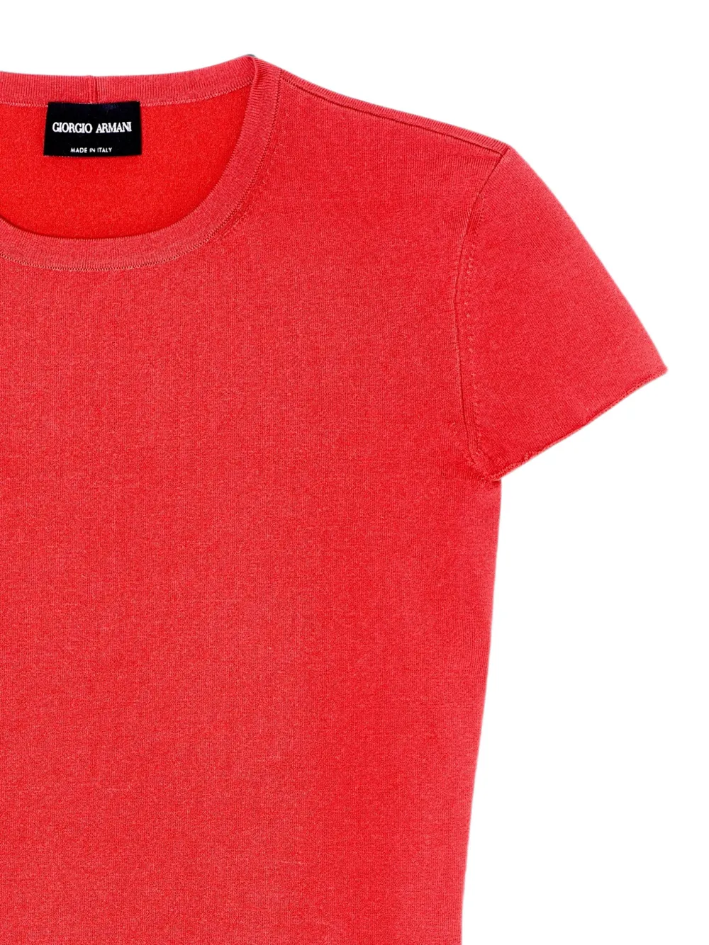 Giorgio Armani Fijngebreide top Rood
