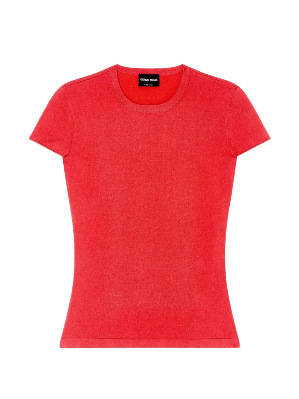 Giorgio Armani fine-knit short-sleeve top - Rosso