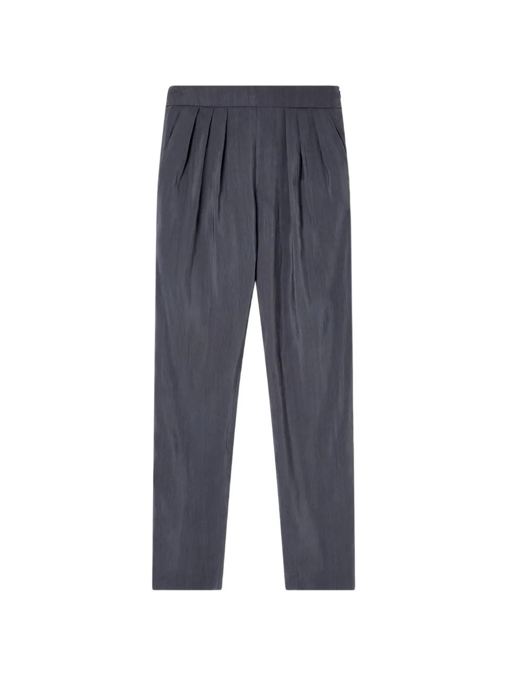 Giorgio Armani pleated crinkled-finish trousers - Grigio