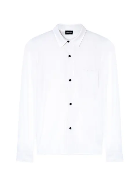 Giorgio Armani camisa de tejido fino con bolsillo en el pecho