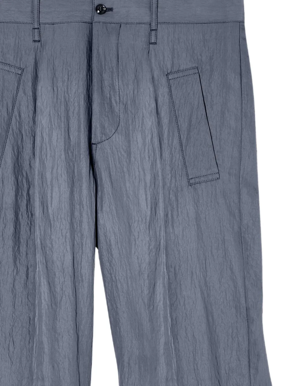 Giorgio Armani Plooibroek met gekreukt effect Blauw