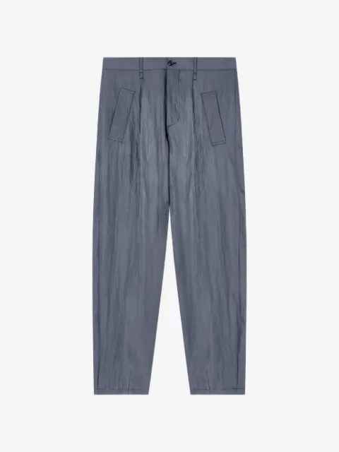 Giorgio Armani Bundfaltenhose mit Knitteroptik