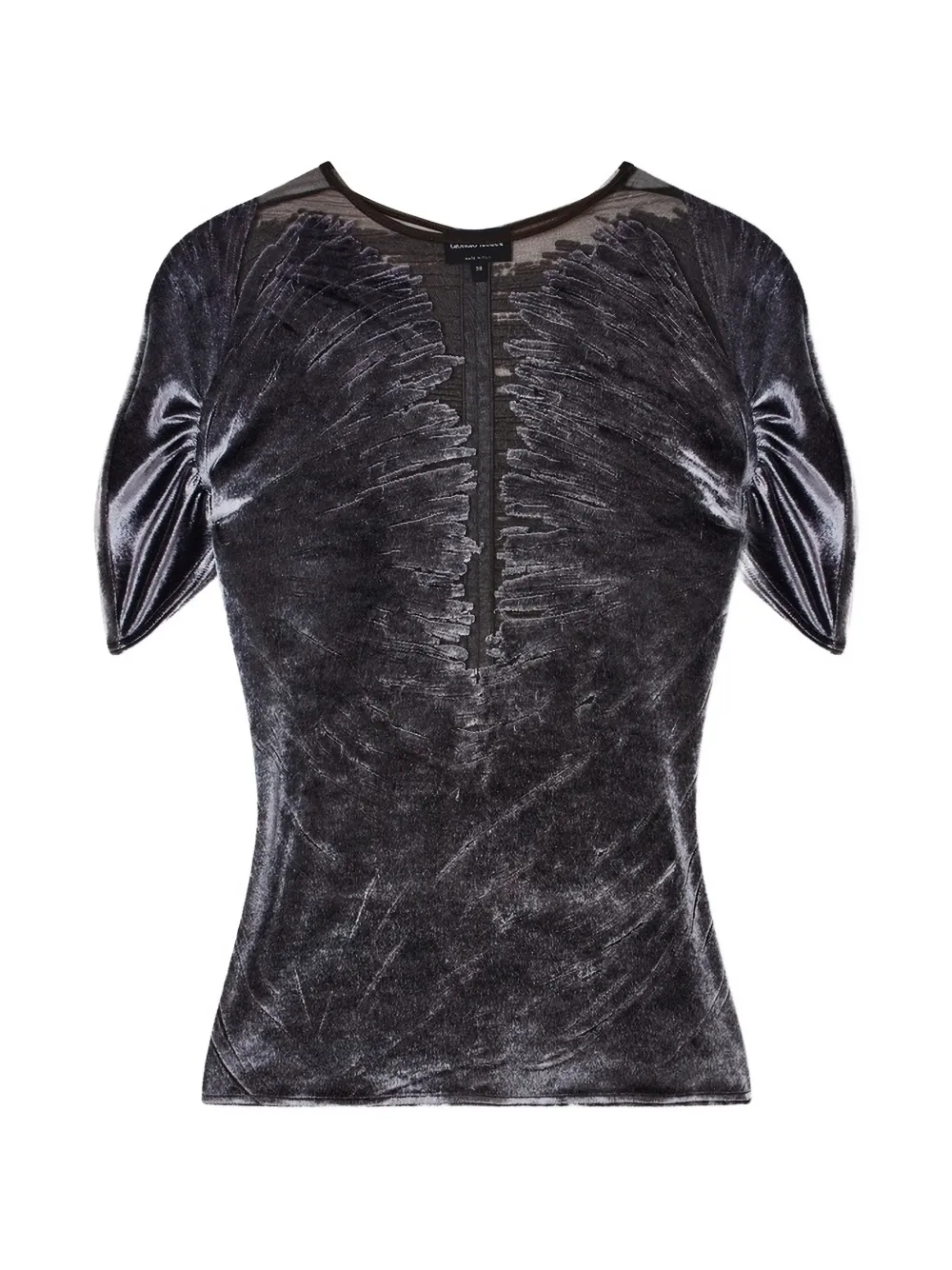 Giorgio Armani sheer-panel top - Grigio