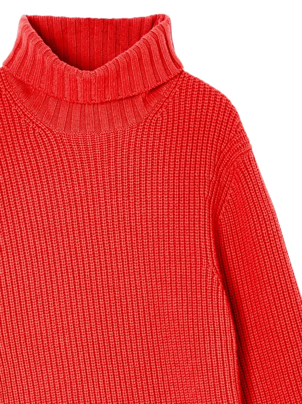 Giorgio Armani Asymmetrische geribbelde trui met zoom Rood