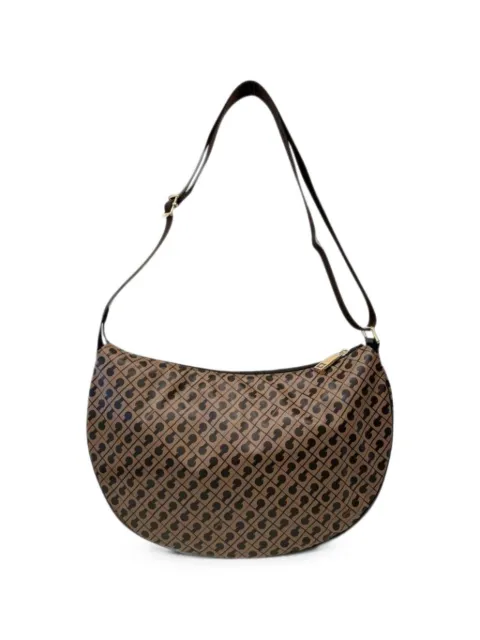 Gherardini monogram-print curved tote bag