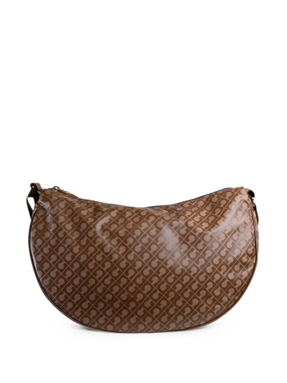 Gherardini logo-print crescent tote bag