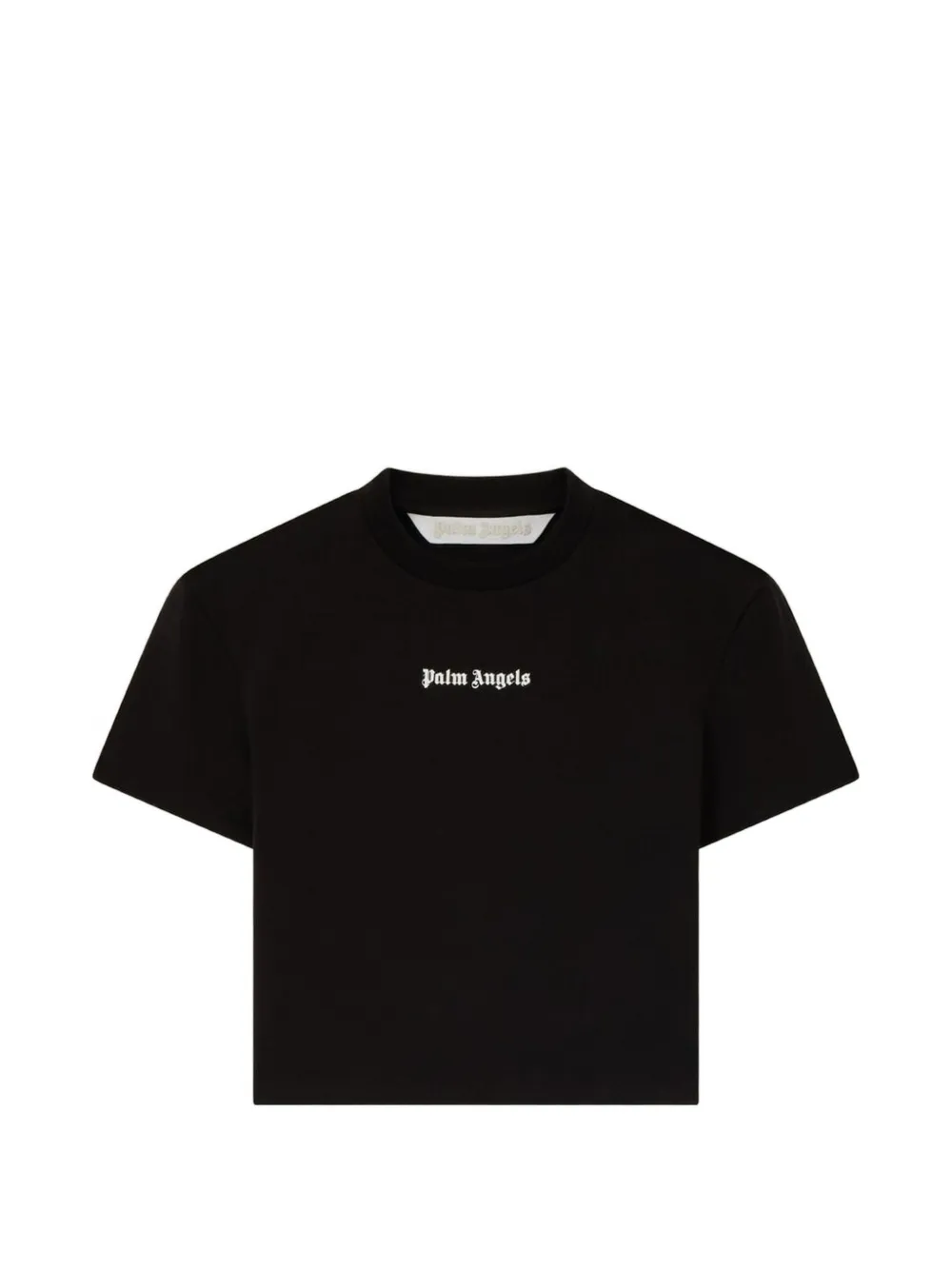 Palm Angels T-shirt crop con stampa - Nero