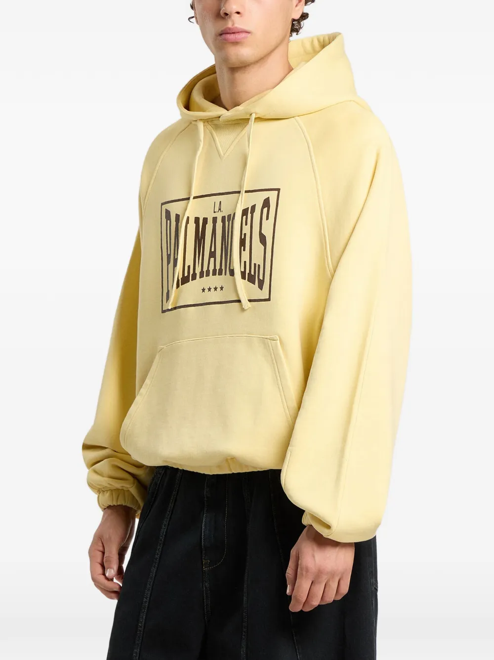 Palm Angels Box Logo ruimvallende hoodie Geel