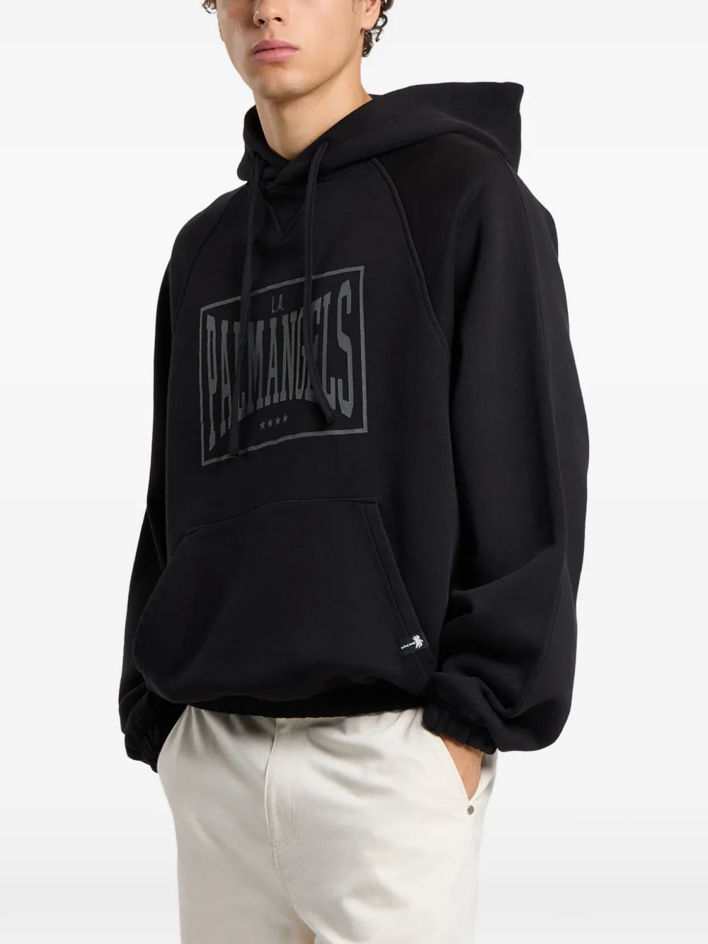Palm Angels Box Logo ruimvallende hoodie Zwart