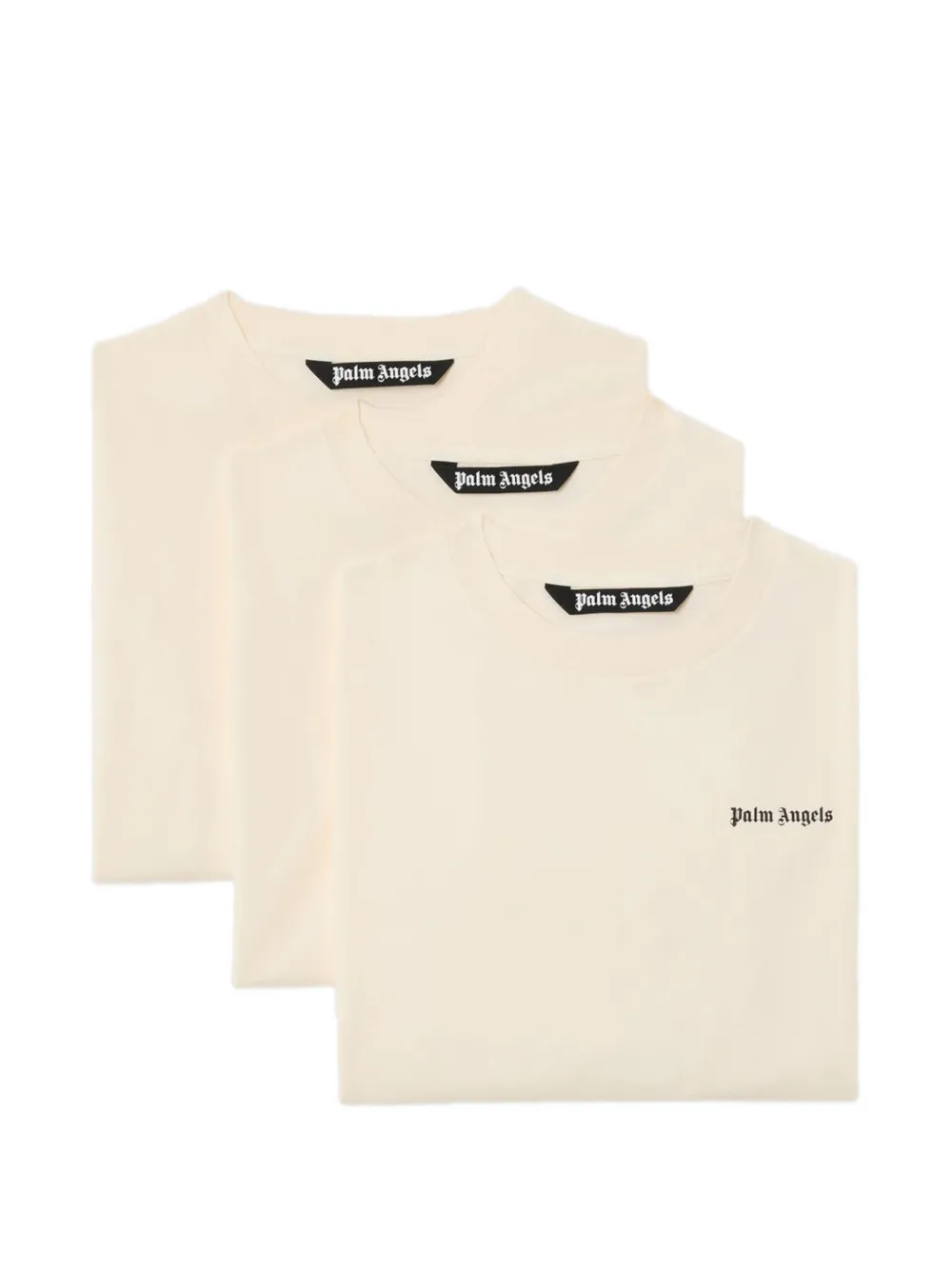 Palm Angels Drie T-shirts met logoprint Wit