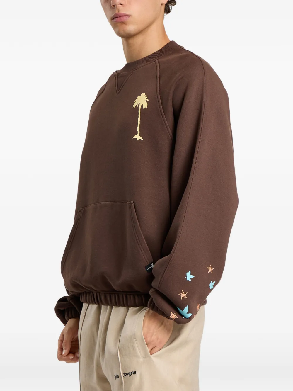 Palm Angels Feel High sweater met ronde hals Bruin