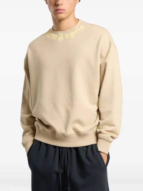 Palm Angels neck logo regular crew sweater