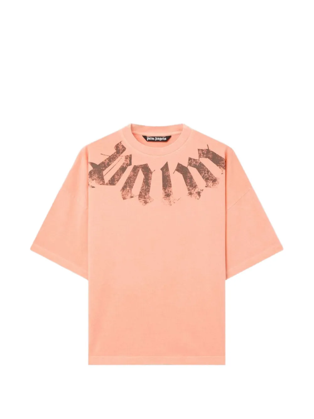 Palm Angels T-shirt Big Neck con logo - Arancione