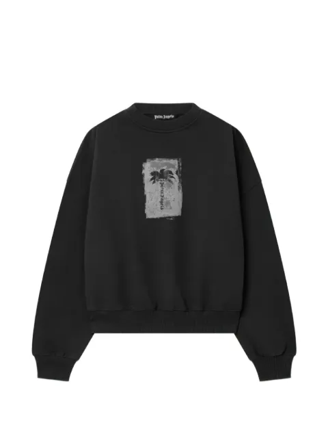 Palm Angels brushed Palm Tree loose crew sweatshirt