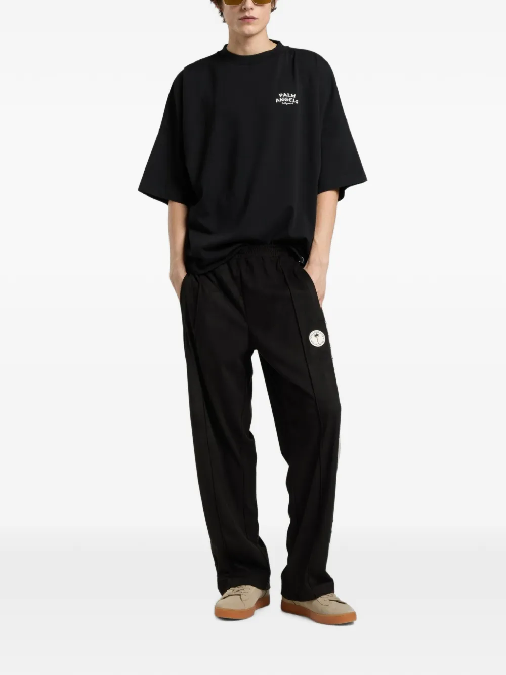 Palm Angels Drift Back Over T-shirt Zwart
