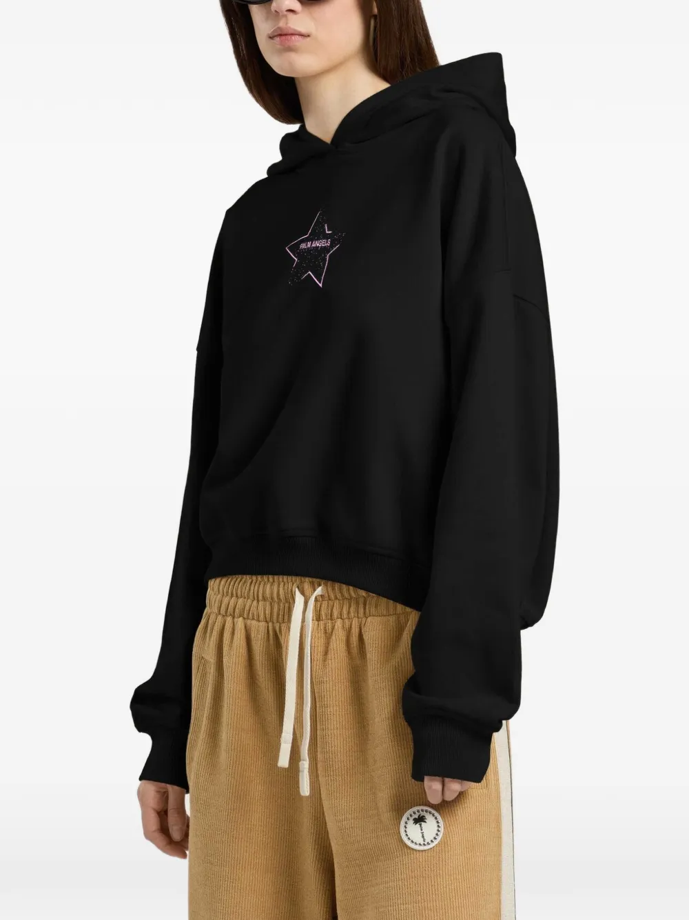 Palm Angels Icon Palm hoodie met sterprint Zwart