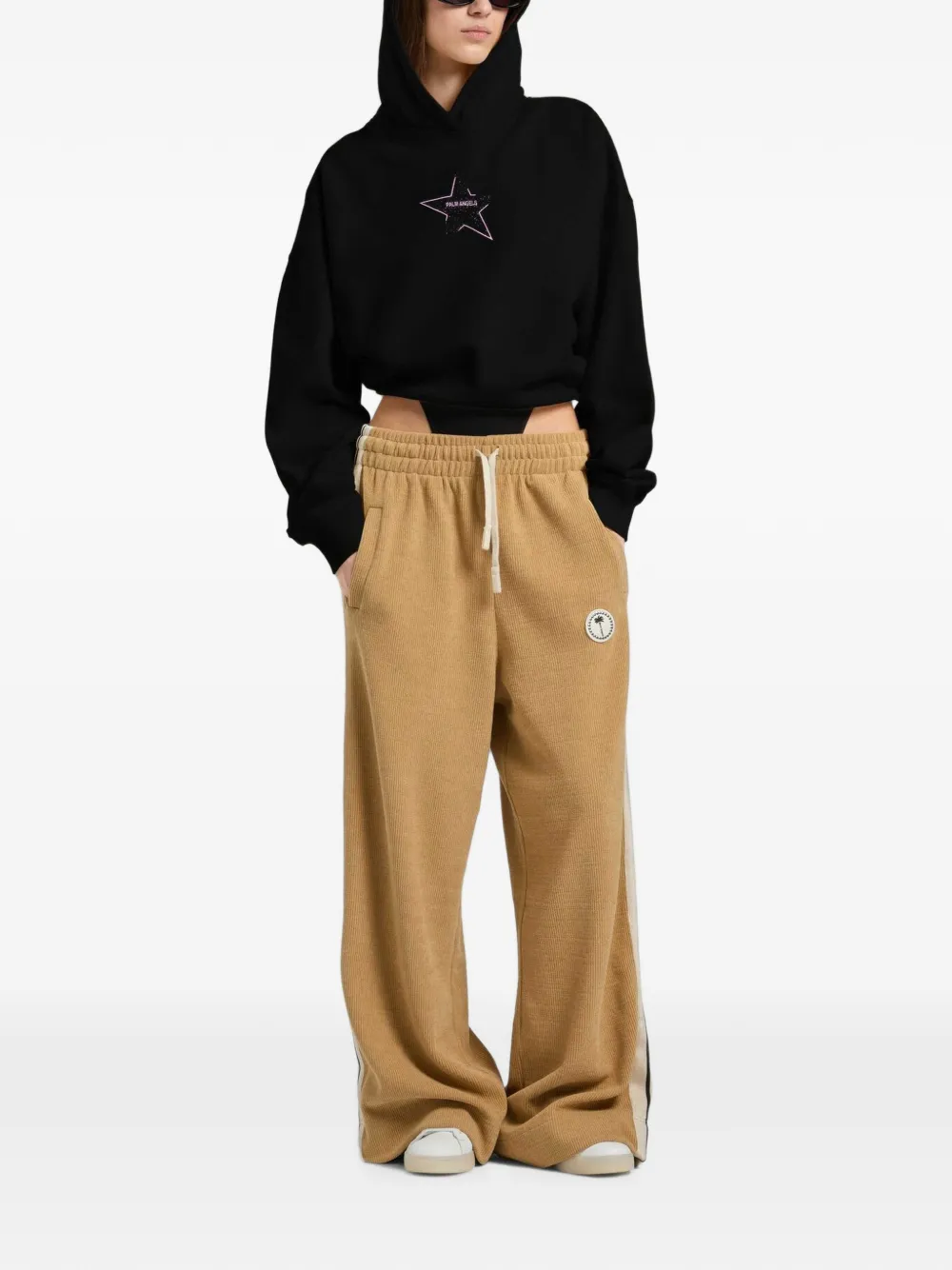 Palm Angels Icon Palm hoodie met sterprint Zwart