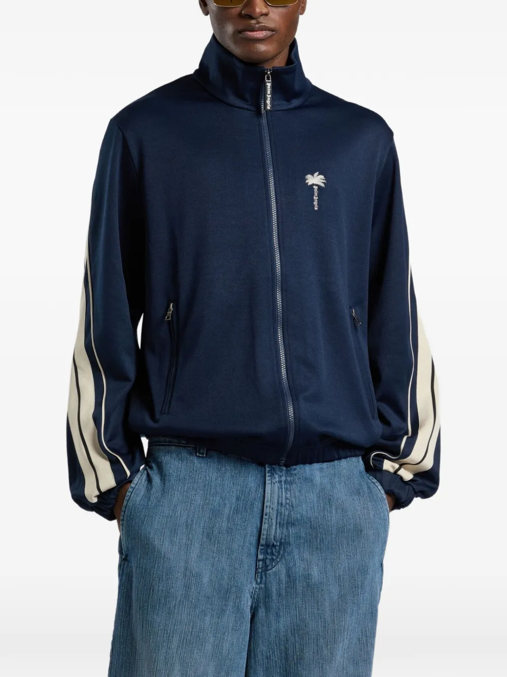 Palm Angels Palm Tree gestreept trainingsjack Blauw