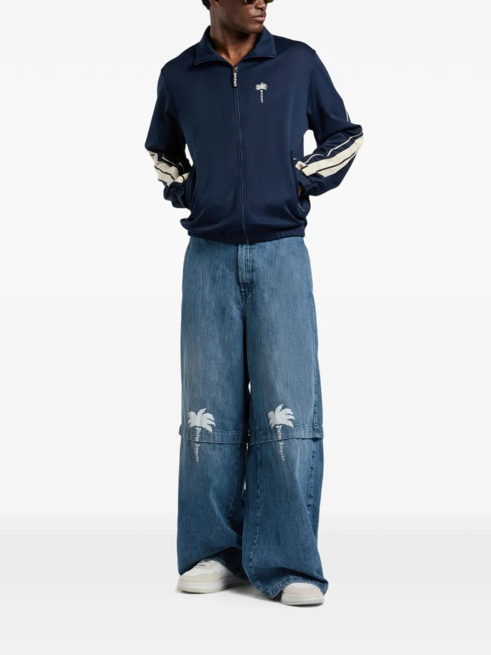 Palm Angels Palm Tree gestreept trainingsjack Blauw