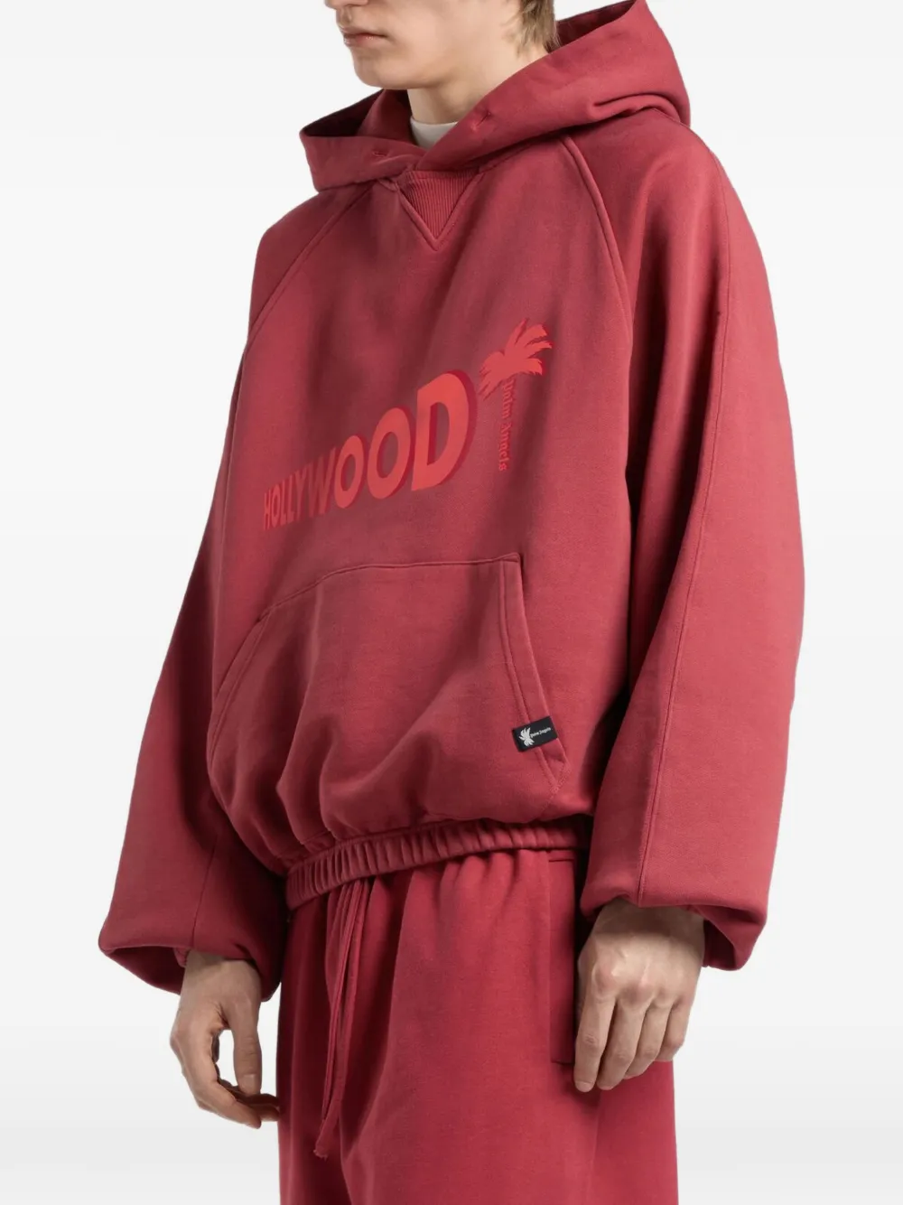 Palm Angels Sunset Blvd hoodie met logoprint Rood