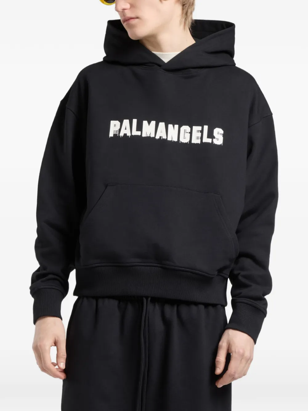 Palm Angels Hoodie met logoprint Zwart