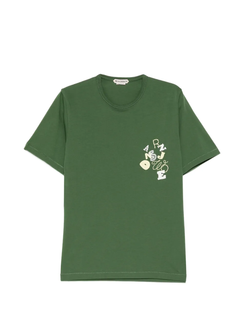 JW Anderson scattered letters T-shirt - Verde