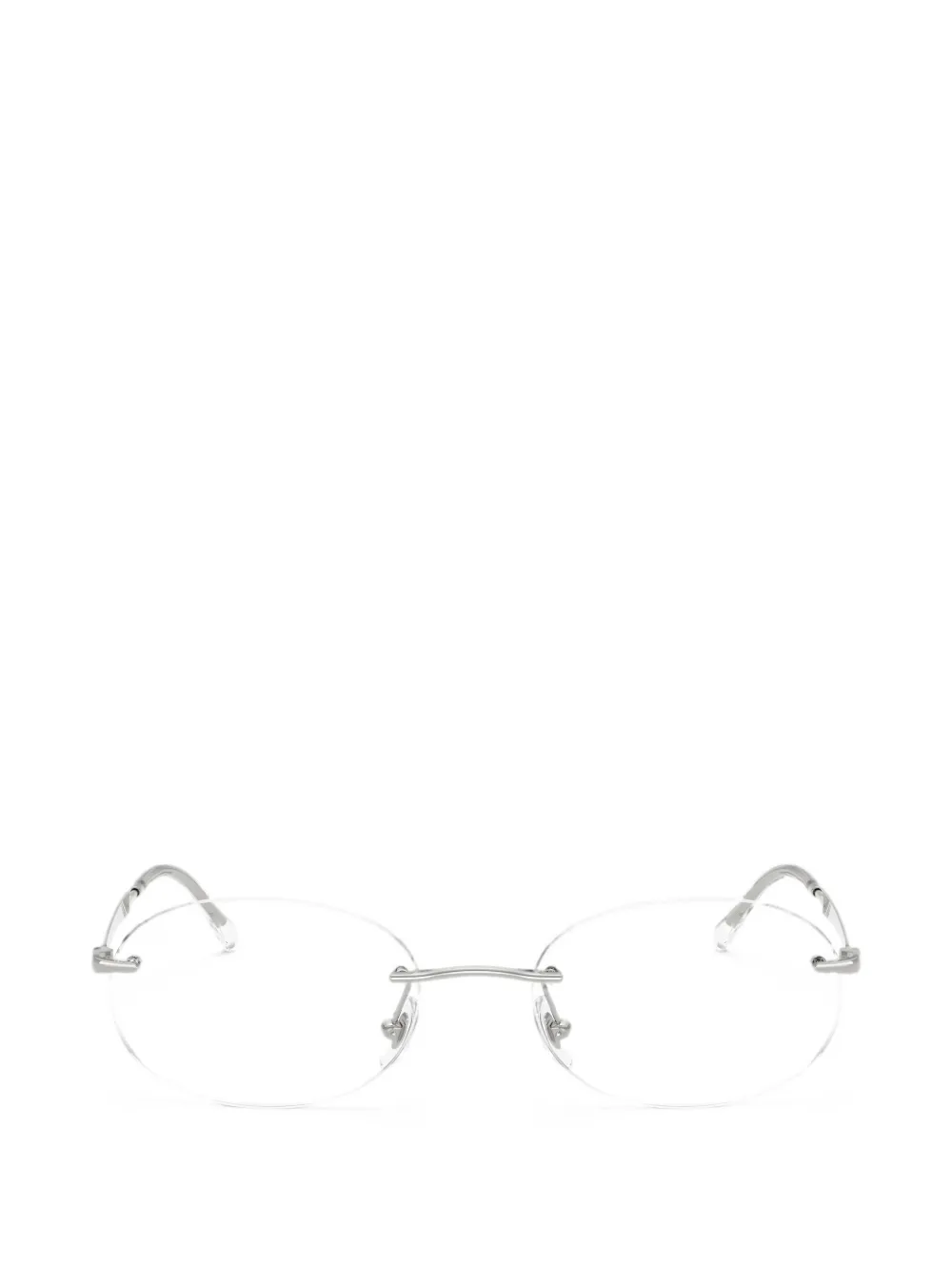 Ray-Ban rimless oval-frame glasses - Argento