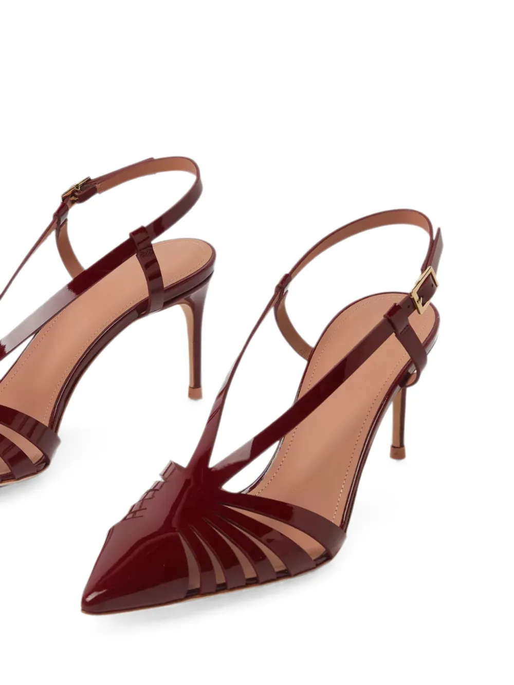 Malone Souliers Janette 70 cage slingback pumps Rood
