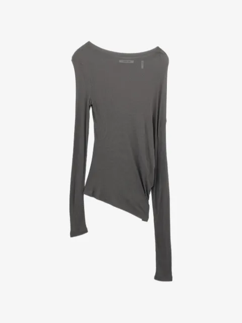 Helmut Lang twisted long-sleeve sheer top