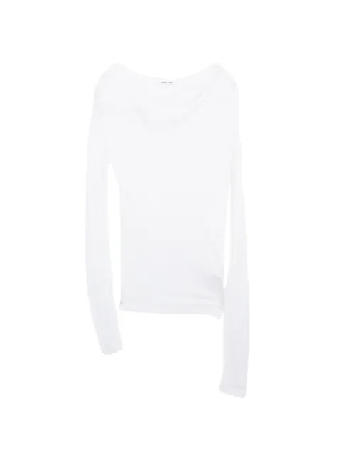 Helmut Lang twisted long-sleeve sheer top