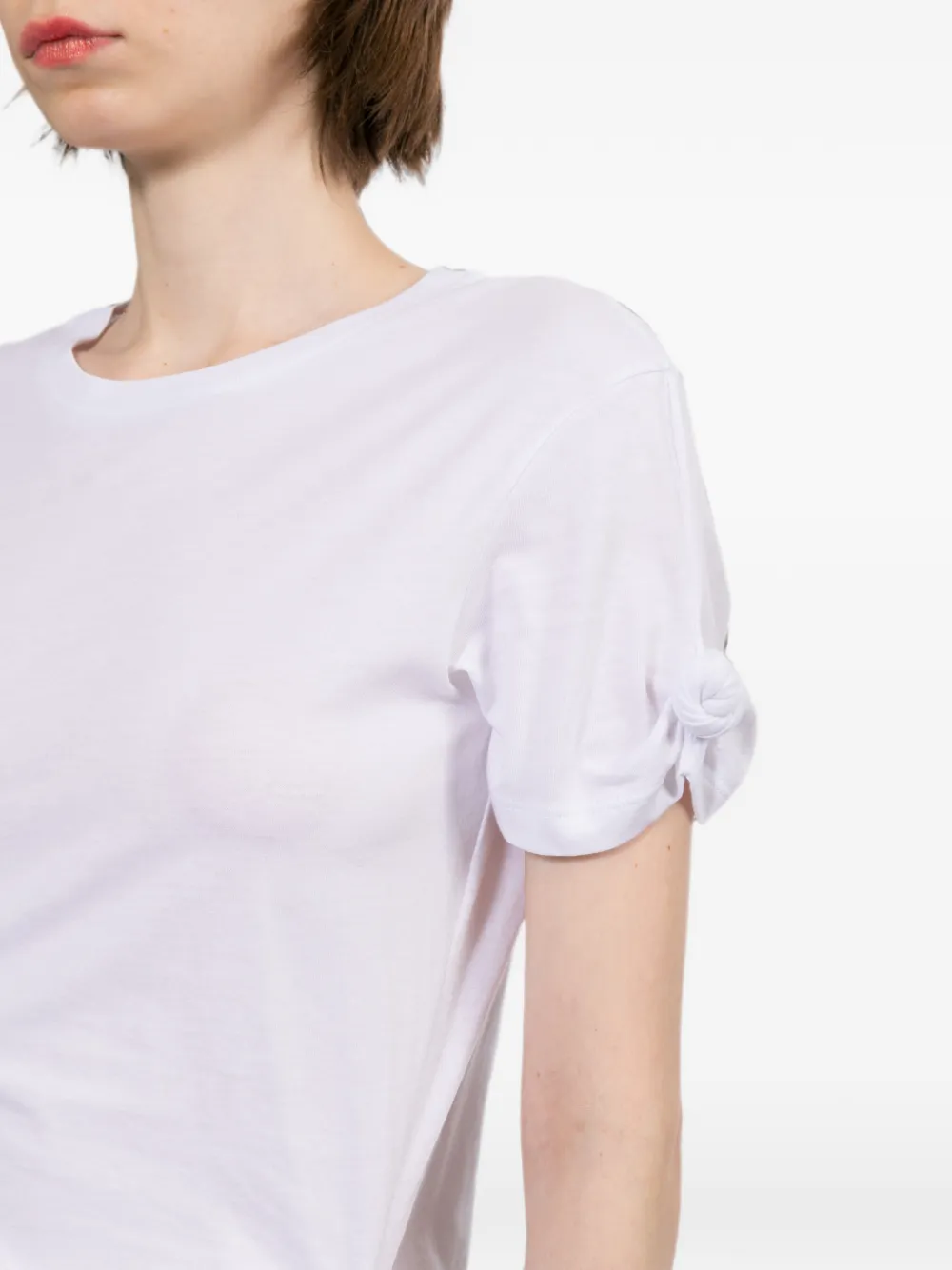Helmut Lang T-shirt met geknoopt detail Wit