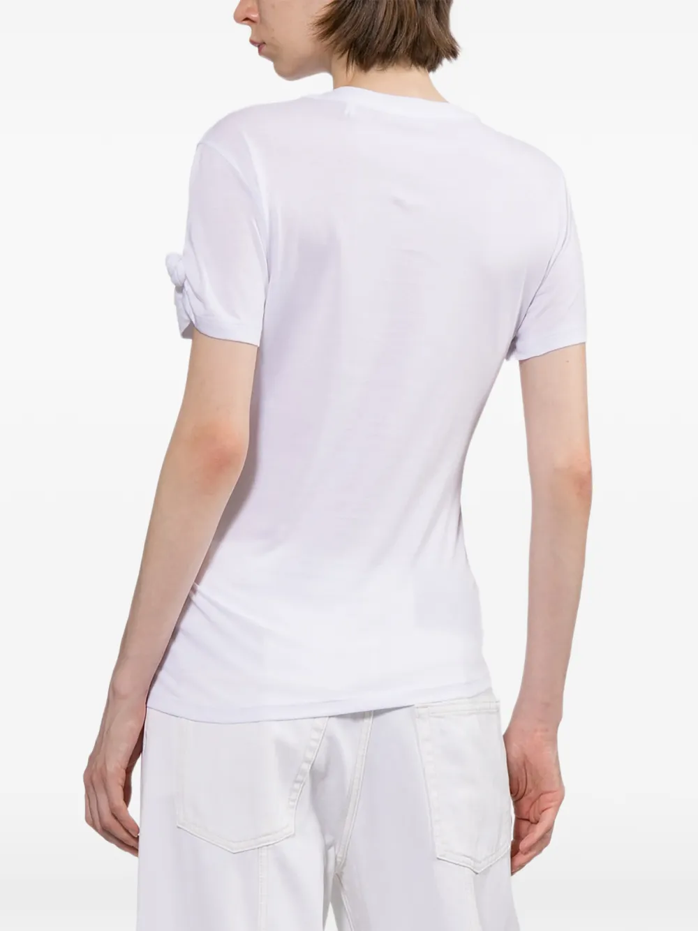 Helmut Lang T-shirt met geknoopt detail Wit