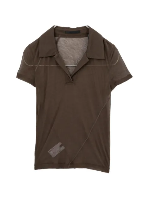 Helmut Lang top con panel translúcido