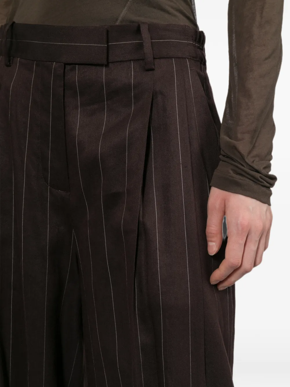 Helmut Lang Broek met wijde pijpen Bruin