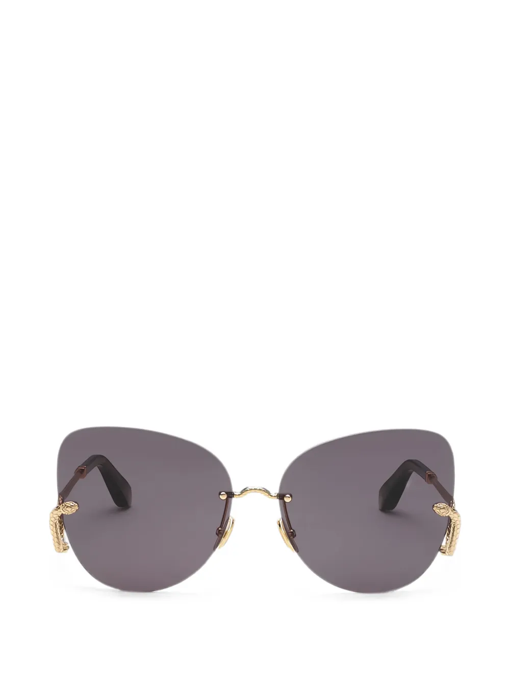 Roberto Cavalli rimless snake-detail sunglasses - Oro