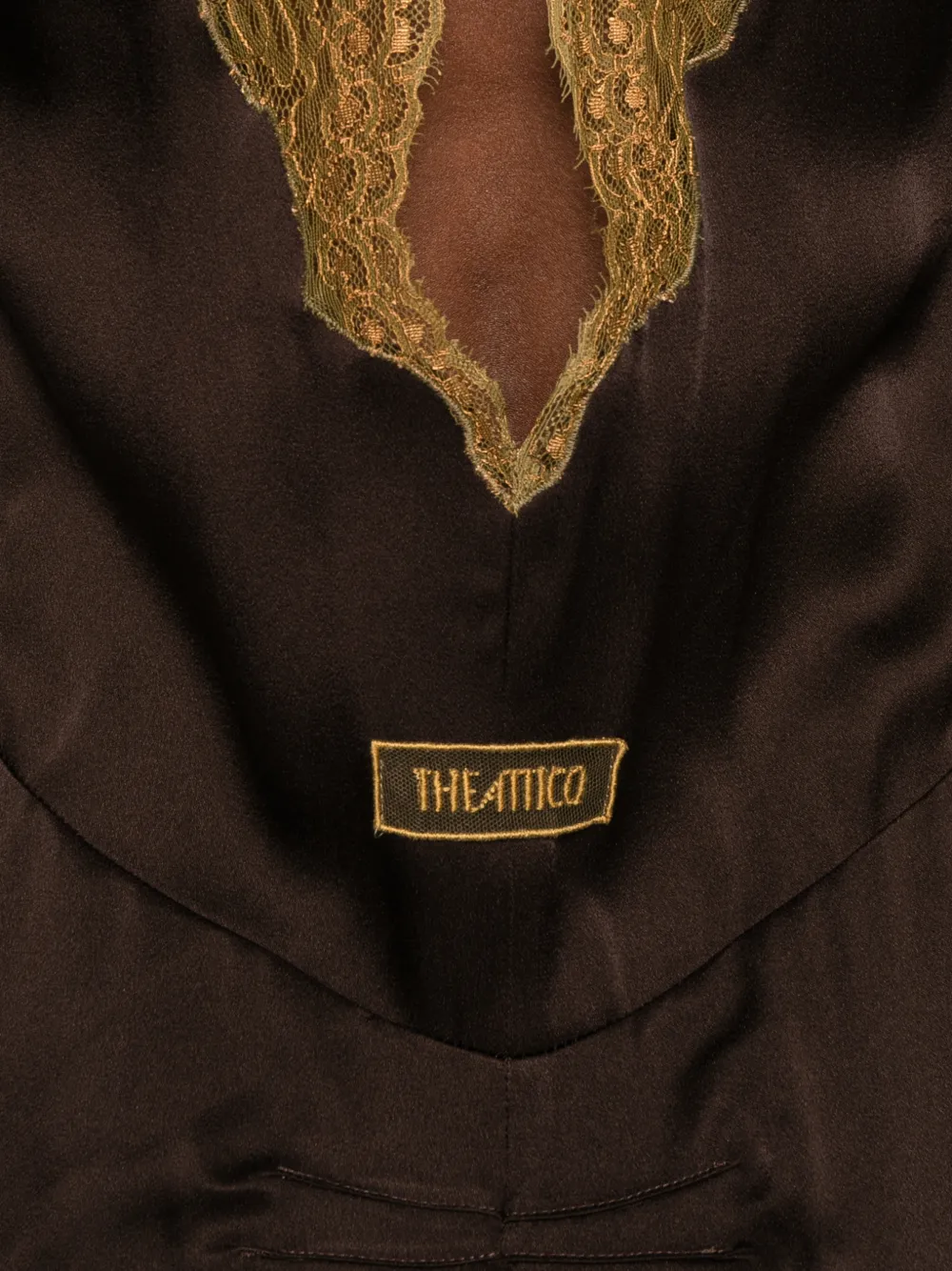 The Attico Mini-jurk met kant Bruin