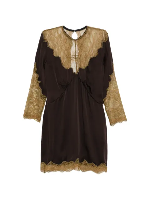 The Attico lace-trim mini dress
