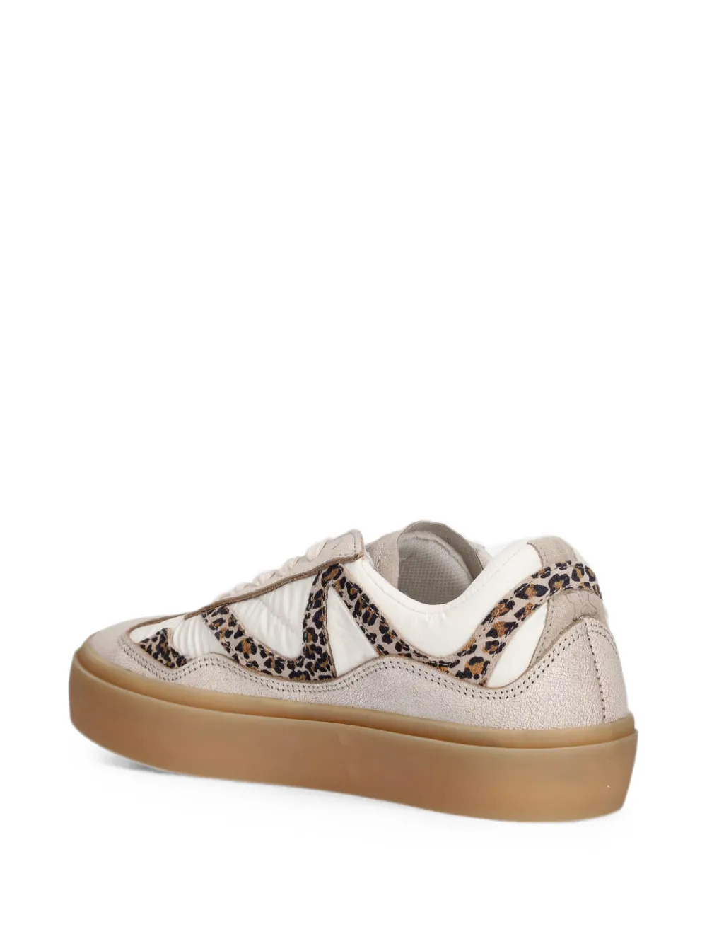 Inuikii Sneakers met luipaard-print en vlakken Beige