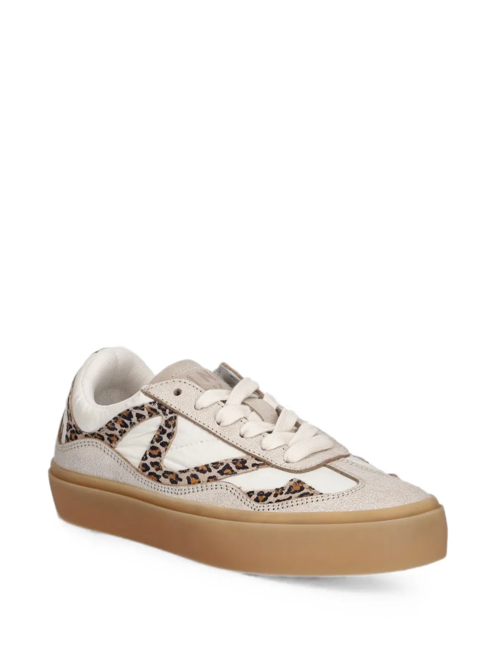 Inuikii Sneakers met luipaard-print en vlakken Beige