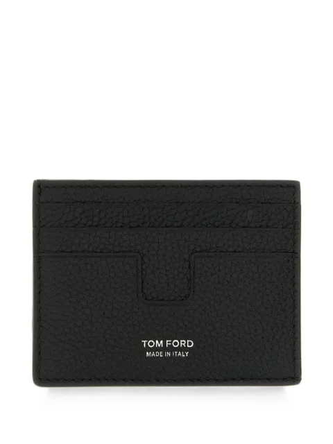 TOM FORD T Line grain leather card holder