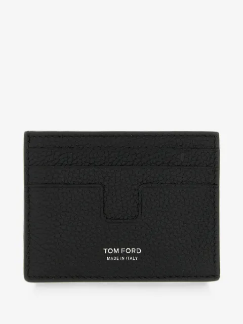 TOM FORD tarjetero T Line de piel granulada