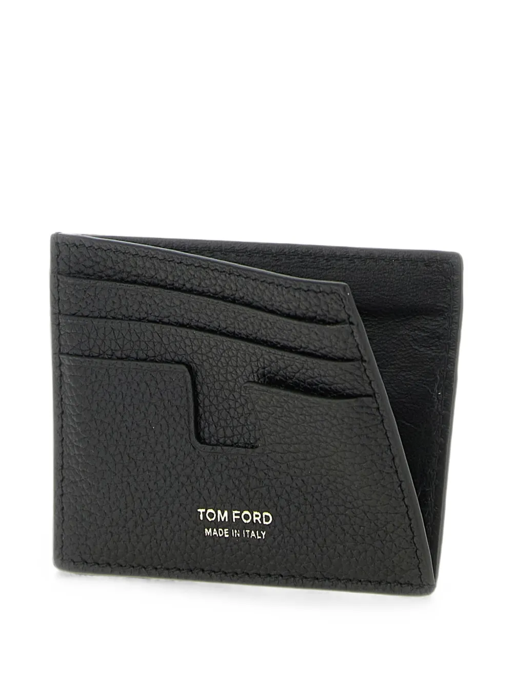 TOM FORD T Line leren pasjeshouder Zwart