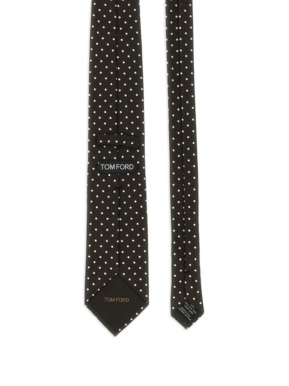 TOM FORD Stropdas met stippen Bruin