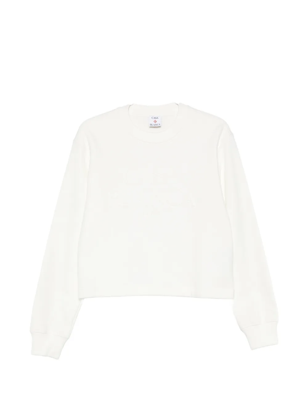 Casablanca logo-embroidered crew-neck sweater - Nude