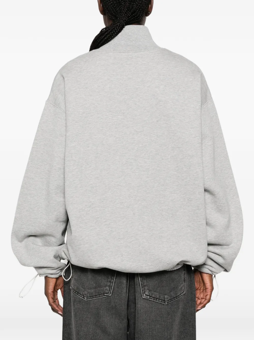 Miu Fleece sweater met rits Grijs
