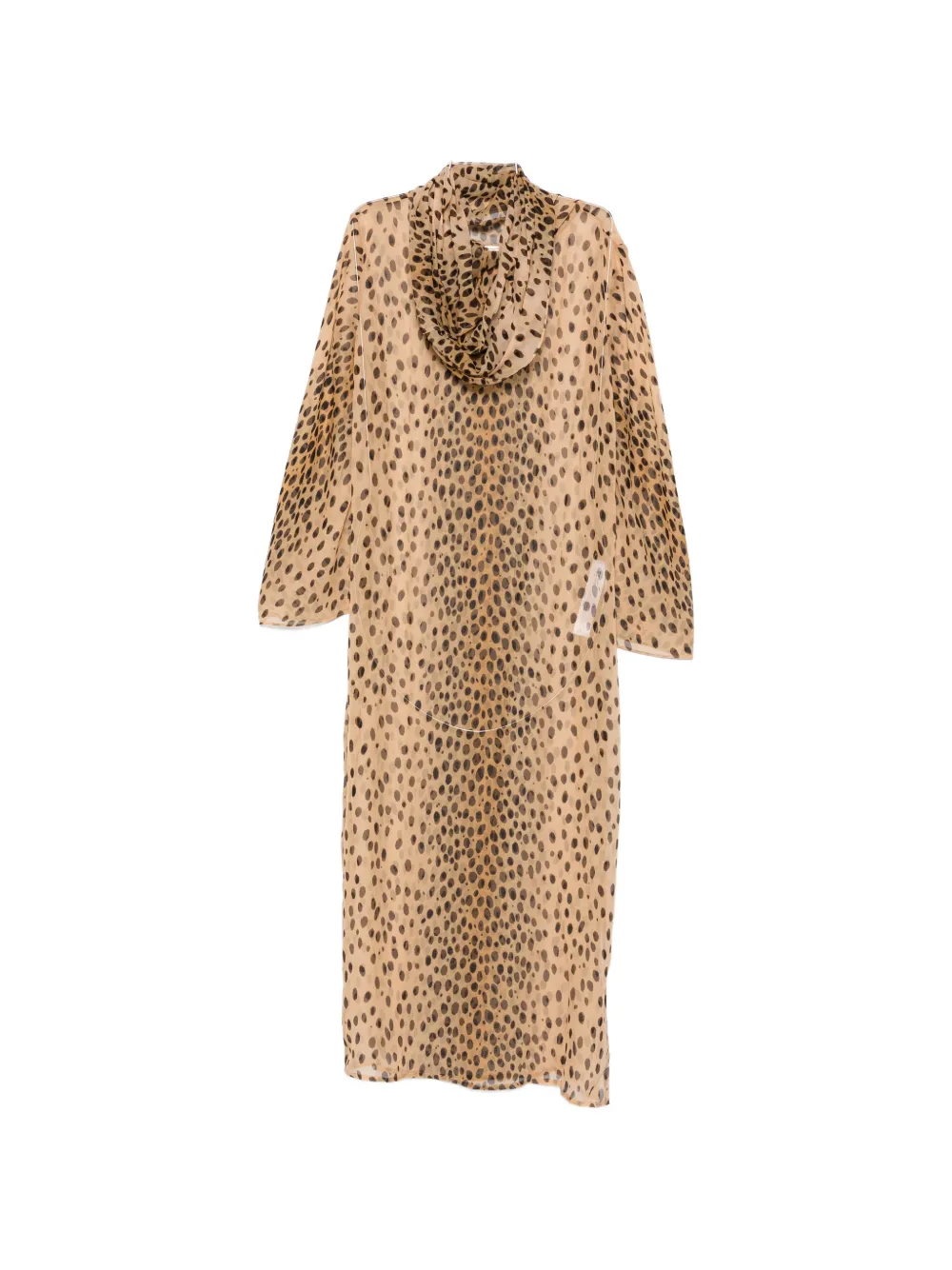 Cult Gaia Gaianne leopard-print hooded midi dress - Toni neutri