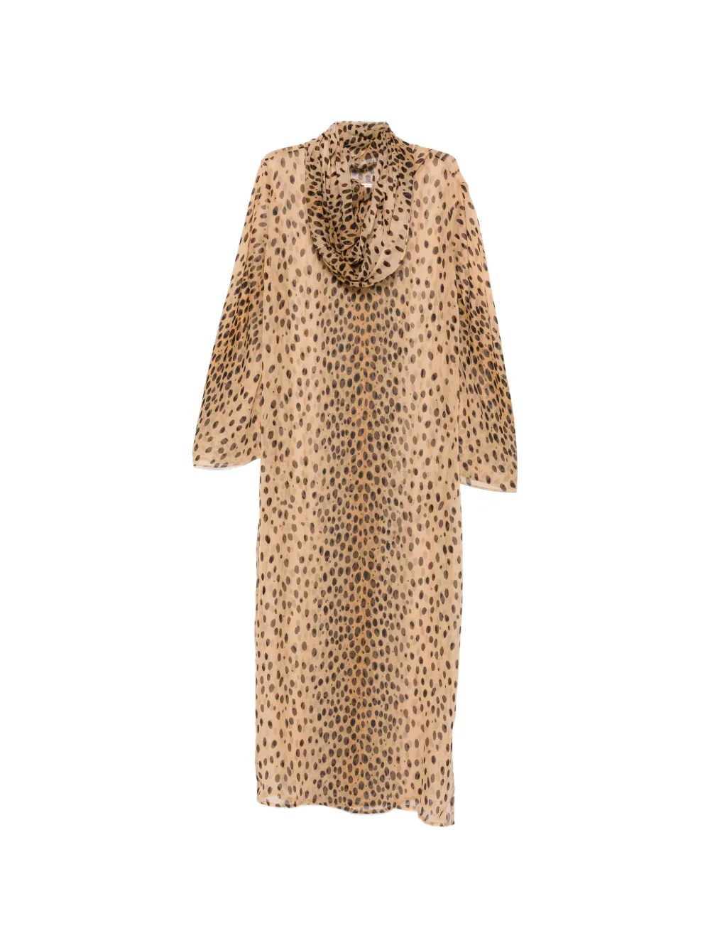 Cult Gaia Gaianne leopard-print hooded midi dress - Neutrals