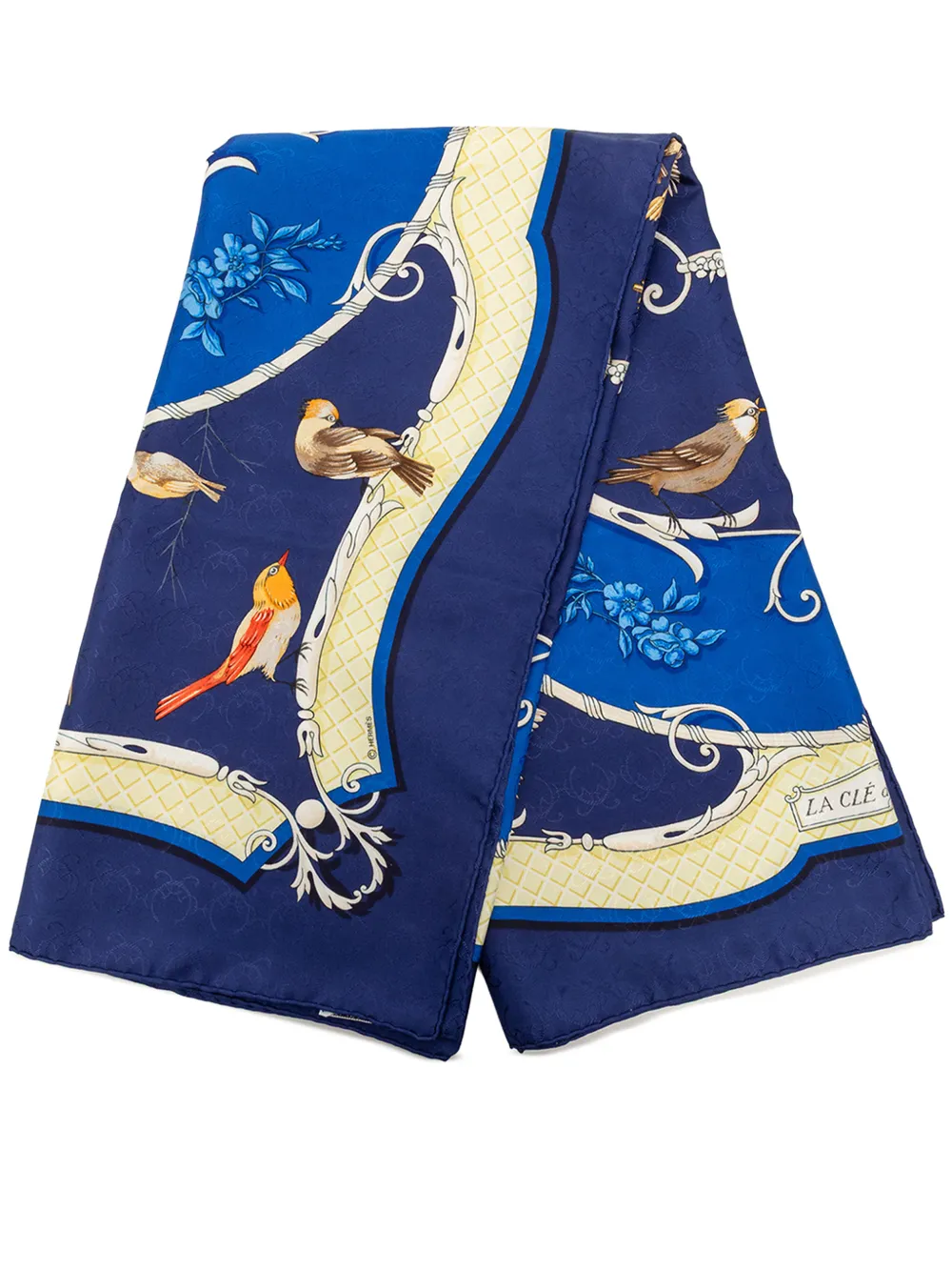 Hermès Pre-Owned Foulard La Cle des Champs 90 1990-2000 - Blu