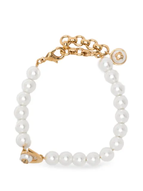 Casablanca Lotus pearl-embellished bracelet