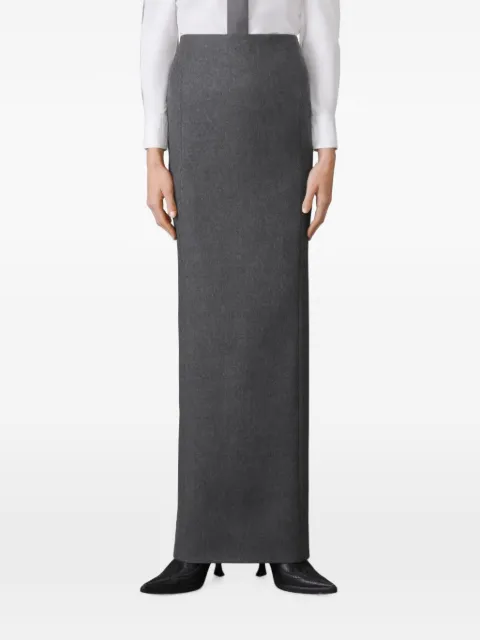 Thom Browne falda de tubo larga de lana y franela